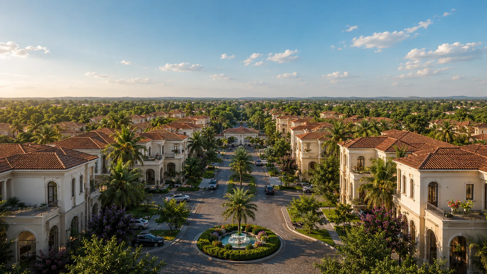 YC Raintree Villa Evening View
